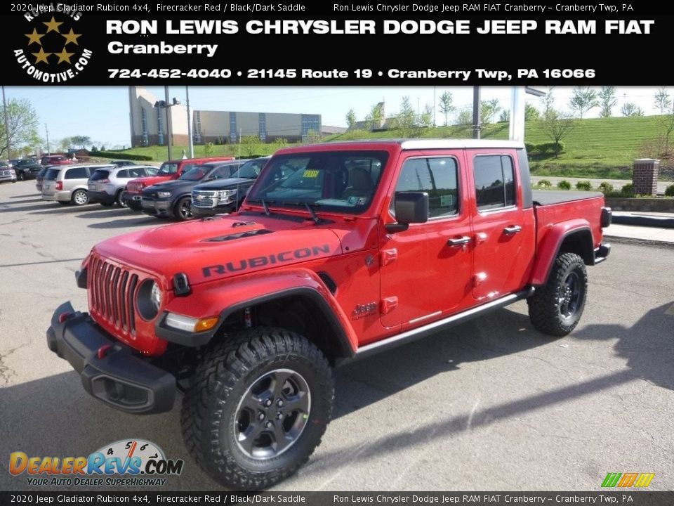 2020 Jeep Gladiator Rubicon 4x4 Firecracker Red / Black/Dark Saddle Photo #1