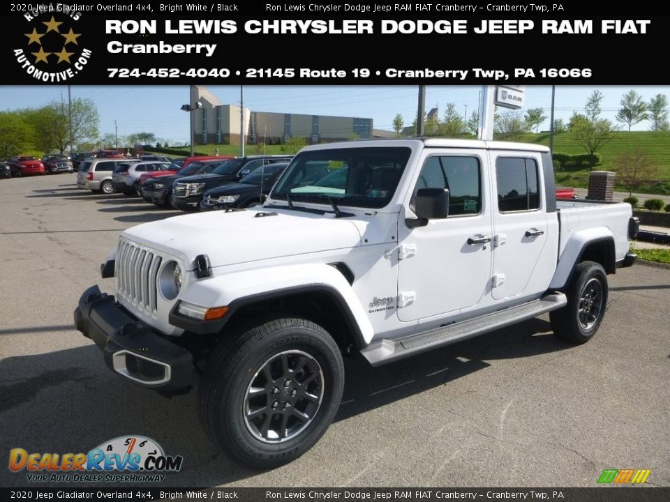 2020 Jeep Gladiator Overland 4x4 Bright White / Black Photo #1