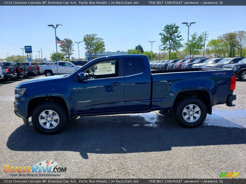 2019 Chevrolet Colorado WT Extended Cab 4x4 Pacific Blue Metallic / Jet Black/Dark Ash Photo #3