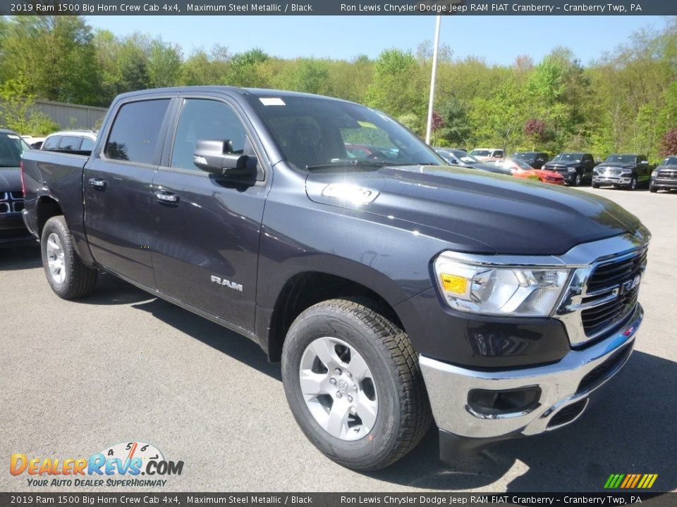 2019 Ram 1500 Big Horn Crew Cab 4x4 Maximum Steel Metallic / Black Photo #6