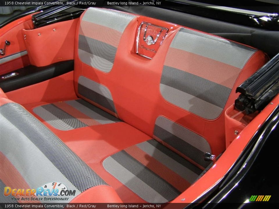 1958 Chevrolet Impala Convertible Black / Red/Gray Photo #13