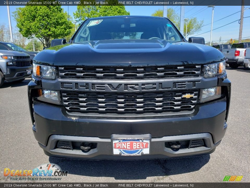2019 Chevrolet Silverado 1500 WT Crew Cab 4WD Black / Jet Black Photo #2
