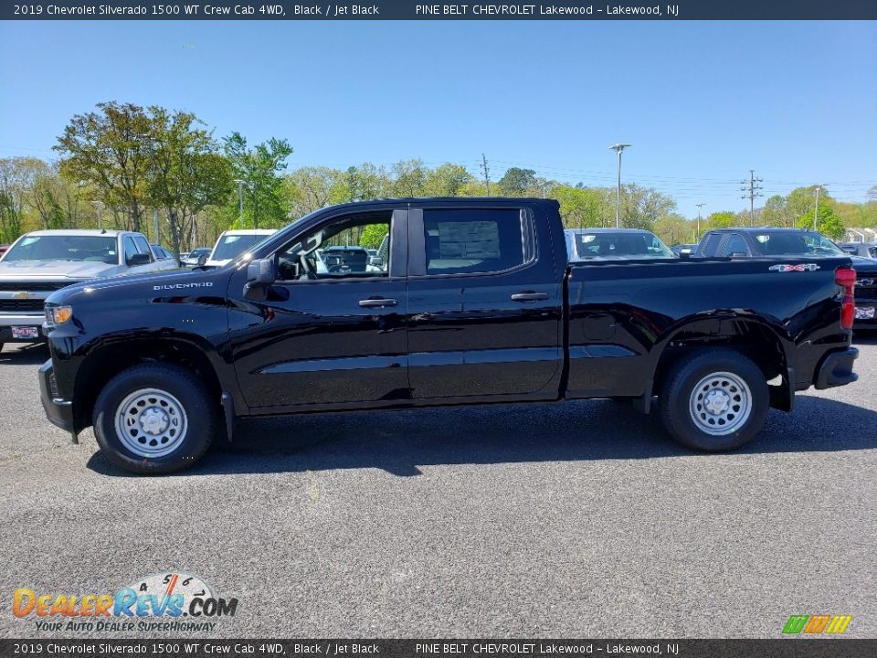2019 Chevrolet Silverado 1500 WT Crew Cab 4WD Black / Jet Black Photo #3