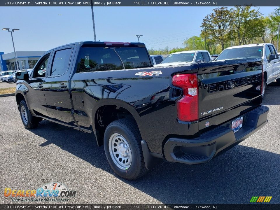 2019 Chevrolet Silverado 1500 WT Crew Cab 4WD Black / Jet Black Photo #4