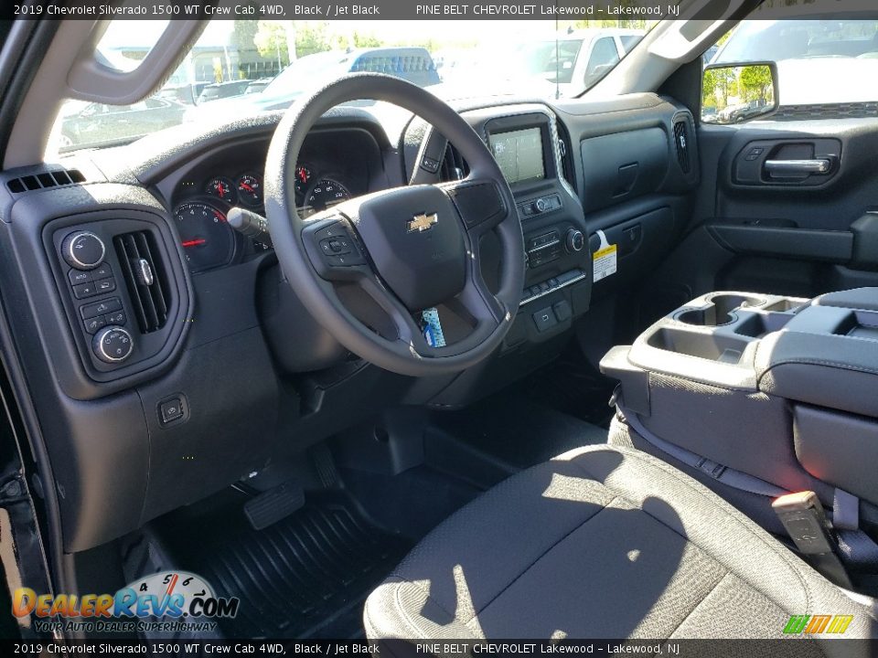 2019 Chevrolet Silverado 1500 WT Crew Cab 4WD Black / Jet Black Photo #7