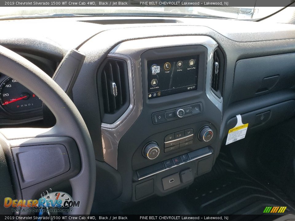 2019 Chevrolet Silverado 1500 WT Crew Cab 4WD Black / Jet Black Photo #10