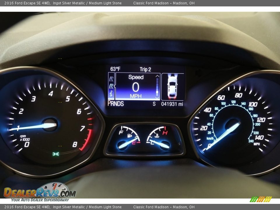 2016 Ford Escape SE 4WD Ingot Silver Metallic / Medium Light Stone Photo #8