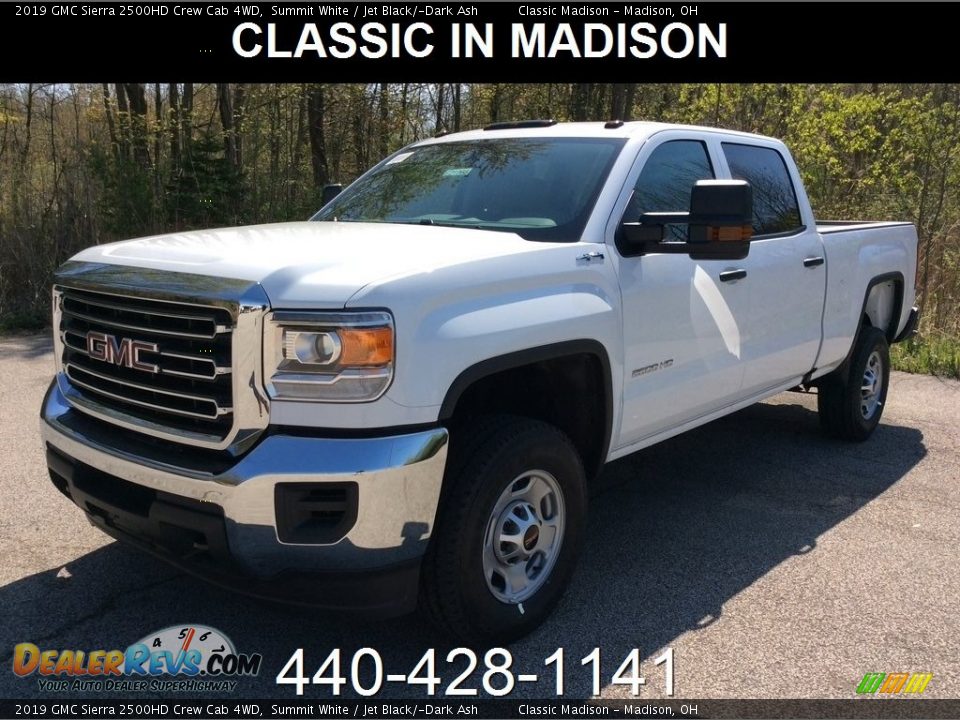 2019 GMC Sierra 2500HD Crew Cab 4WD Summit White / Jet Black/­Dark Ash Photo #1