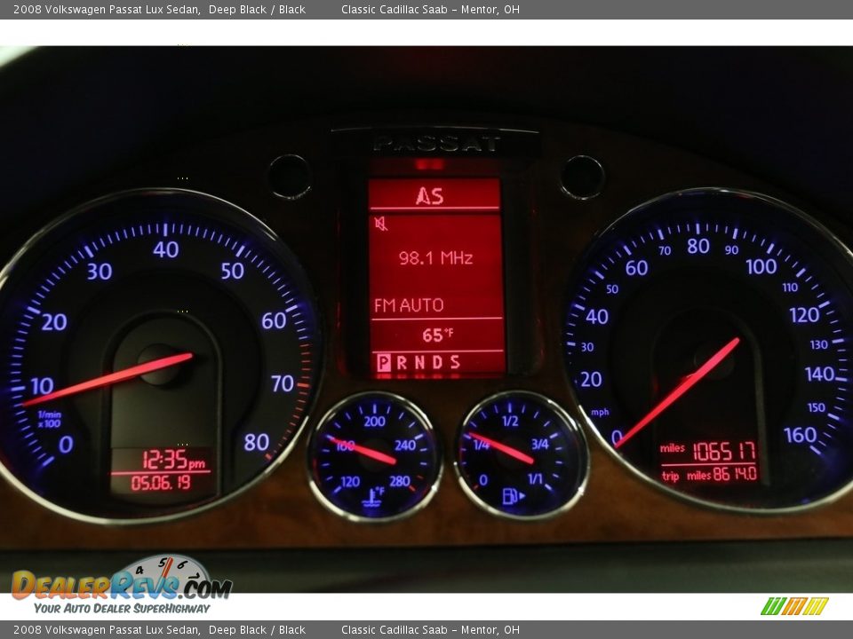 2008 Volkswagen Passat Lux Sedan Deep Black / Black Photo #7