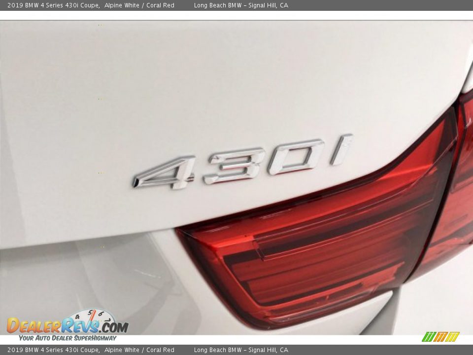 2019 BMW 4 Series 430i Coupe Alpine White / Coral Red Photo #7