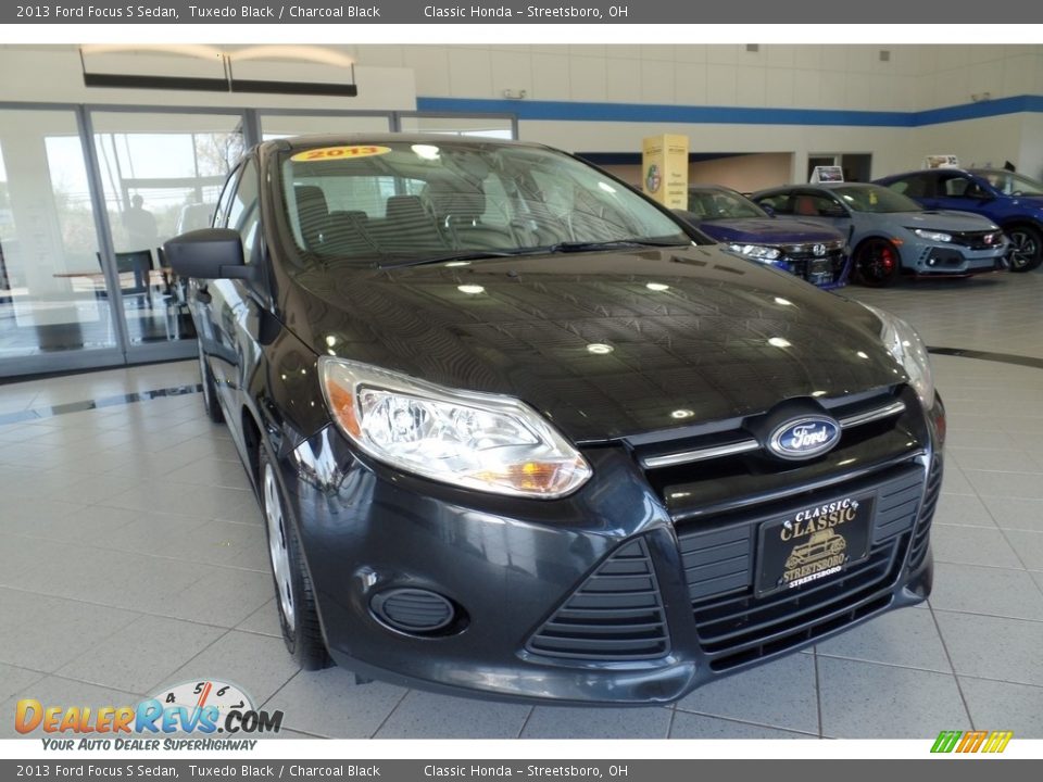 2013 Ford Focus S Sedan Tuxedo Black / Charcoal Black Photo #6