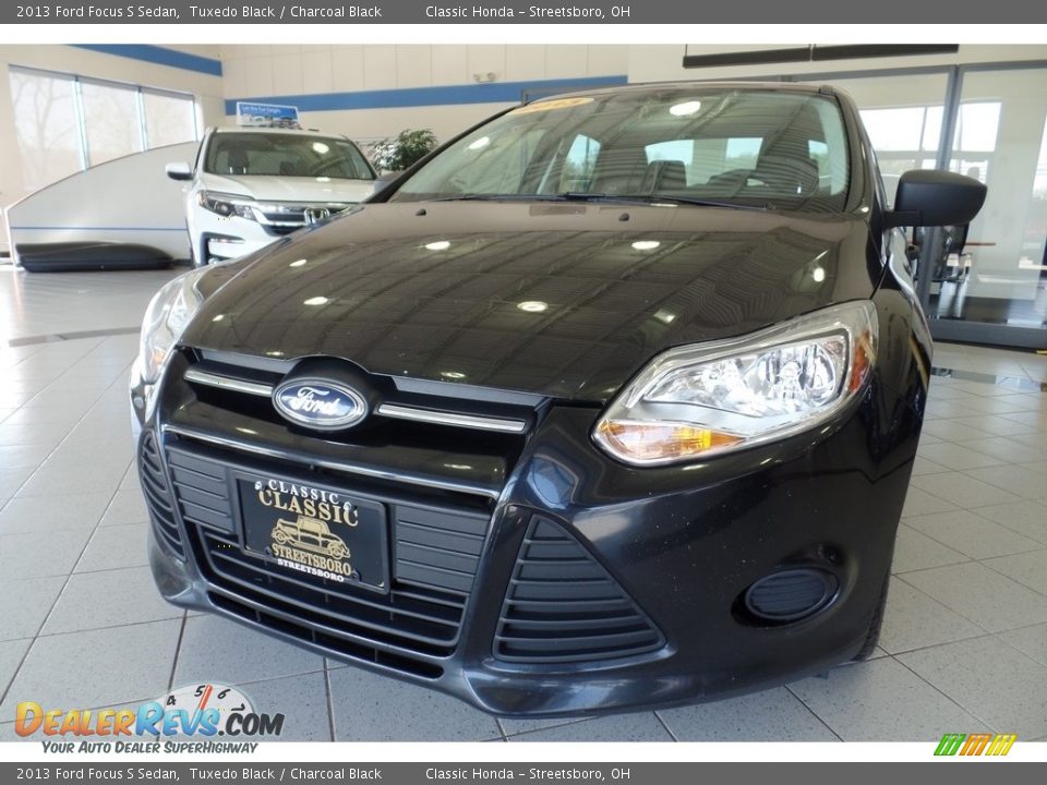 2013 Ford Focus S Sedan Tuxedo Black / Charcoal Black Photo #7