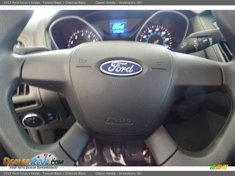 2013 Ford Focus S Sedan Tuxedo Black / Charcoal Black Photo #22