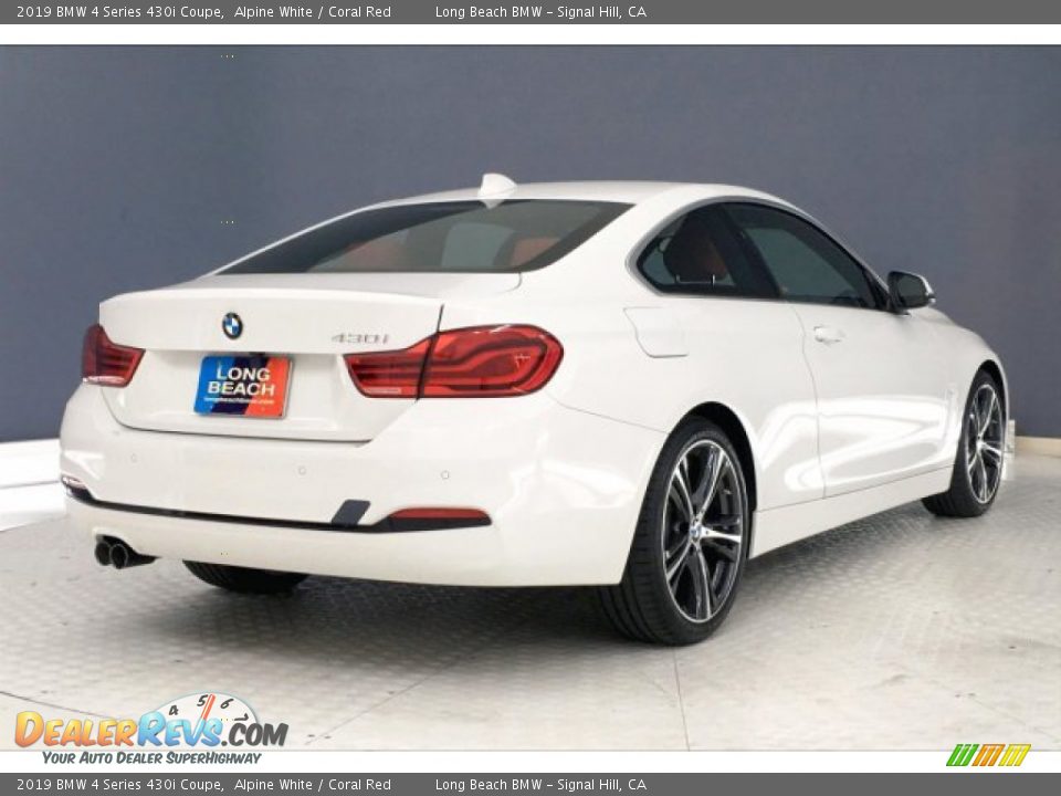 2019 BMW 4 Series 430i Coupe Alpine White / Coral Red Photo #30