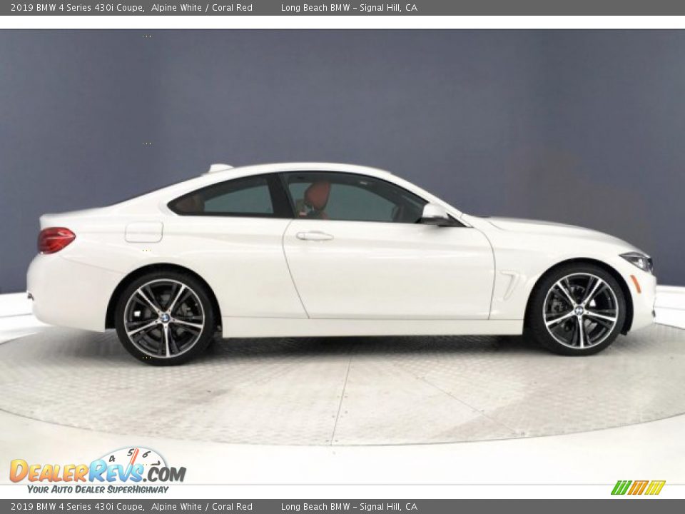 2019 BMW 4 Series 430i Coupe Alpine White / Coral Red Photo #31