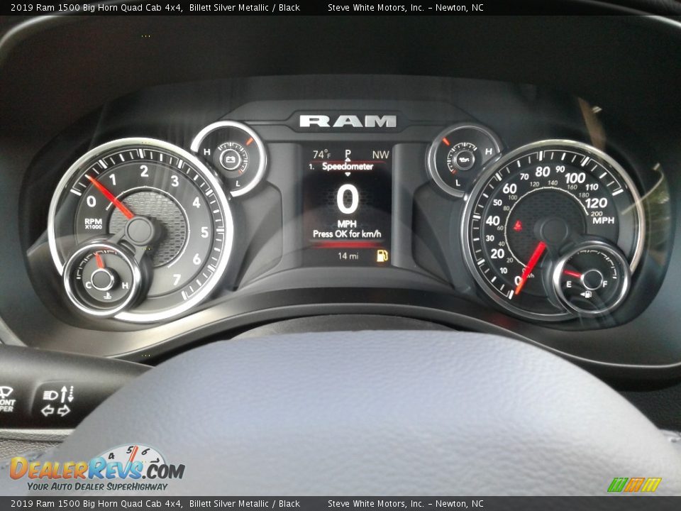 2019 Ram 1500 Big Horn Quad Cab 4x4 Billett Silver Metallic / Black Photo #19