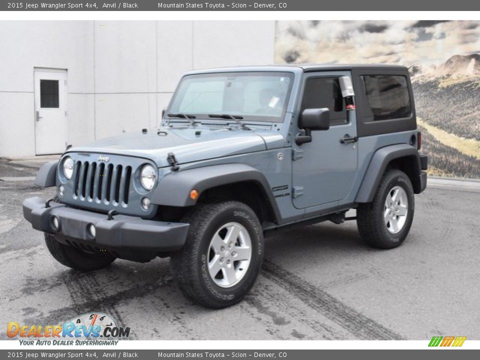 2015 Jeep Wrangler Sport 4x4 Anvil / Black Photo #2