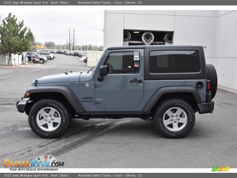 2015 Jeep Wrangler Sport 4x4 Anvil / Black Photo #3