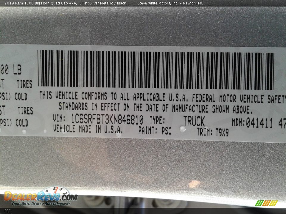 Ram Color Code PSC Billett Silver Metallic