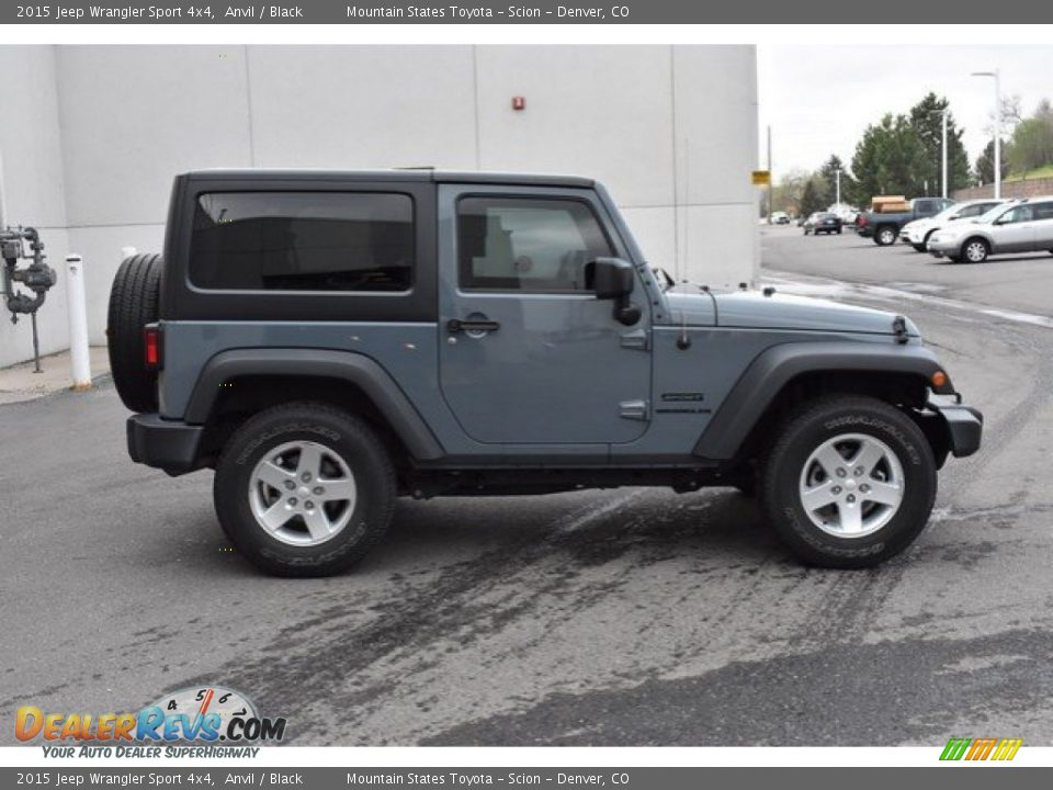 2015 Jeep Wrangler Sport 4x4 Anvil / Black Photo #7