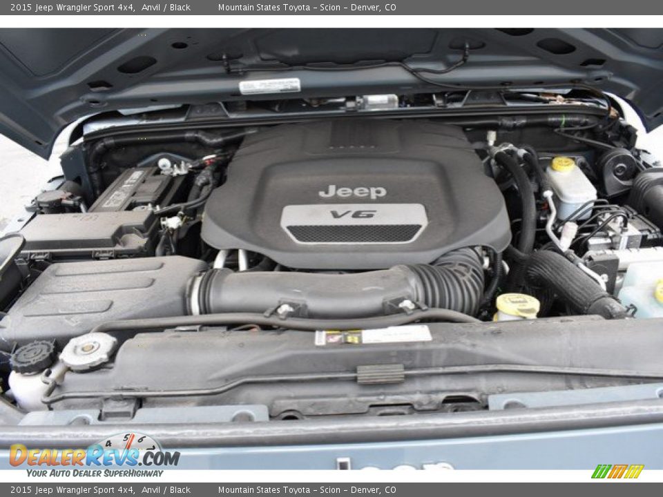 2015 Jeep Wrangler Sport 4x4 Anvil / Black Photo #9