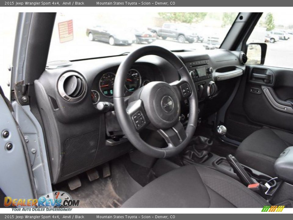 2015 Jeep Wrangler Sport 4x4 Anvil / Black Photo #10