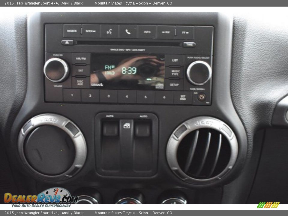 2015 Jeep Wrangler Sport 4x4 Anvil / Black Photo #11