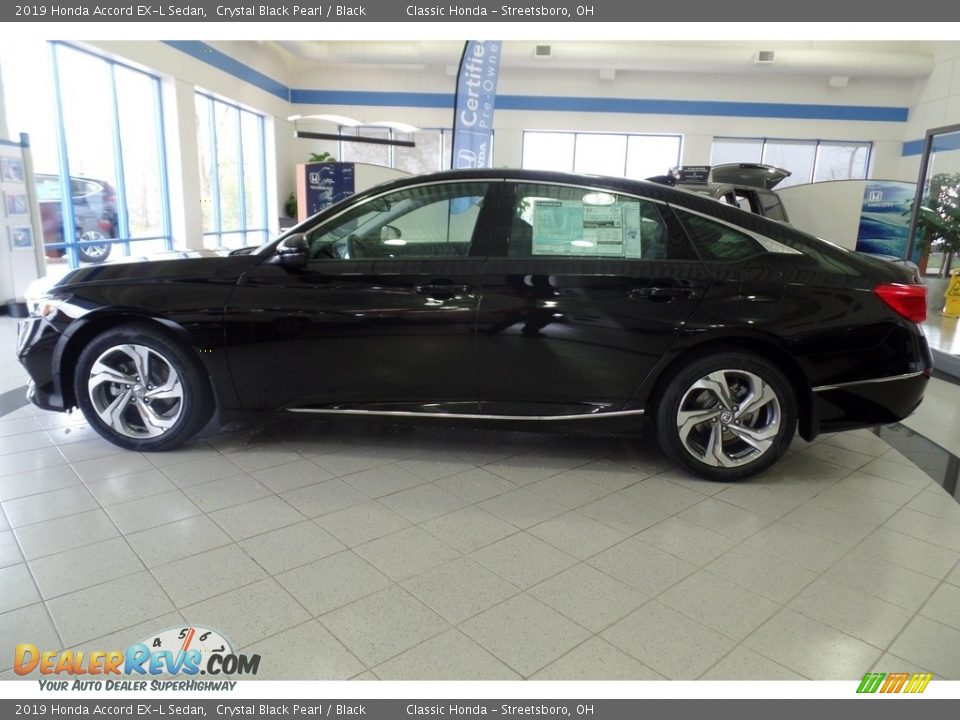 2019 Honda Accord EX-L Sedan Crystal Black Pearl / Black Photo #8