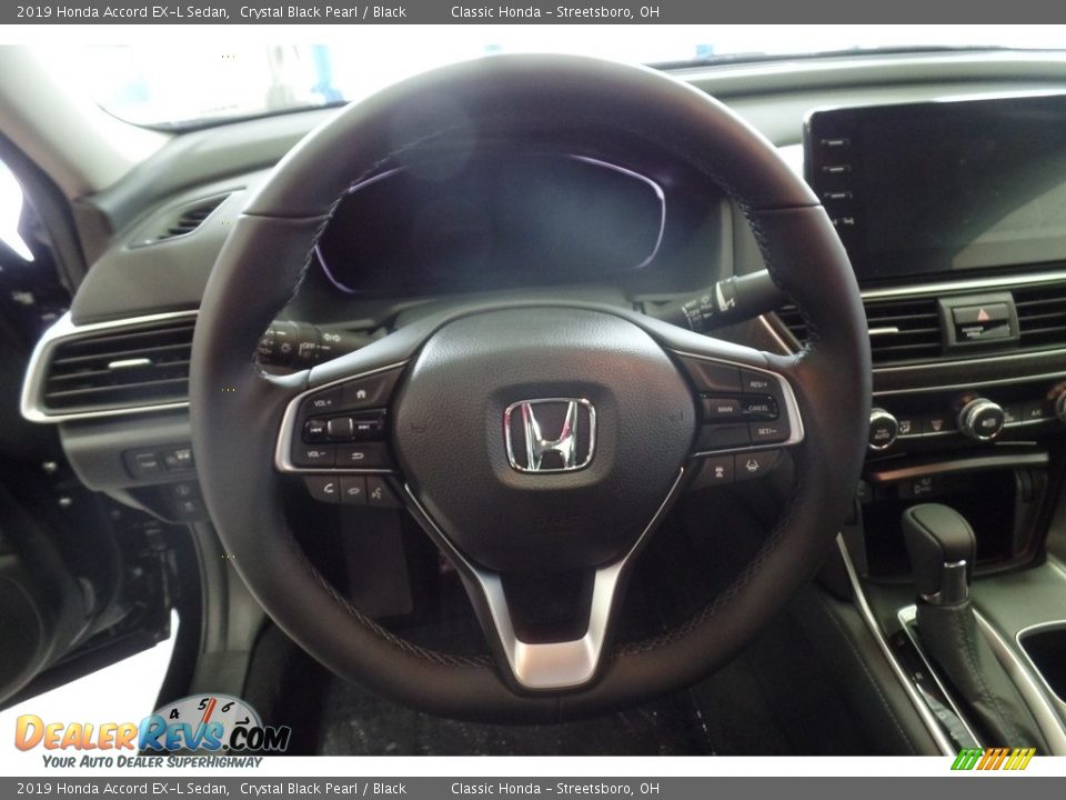 2019 Honda Accord EX-L Sedan Crystal Black Pearl / Black Photo #14