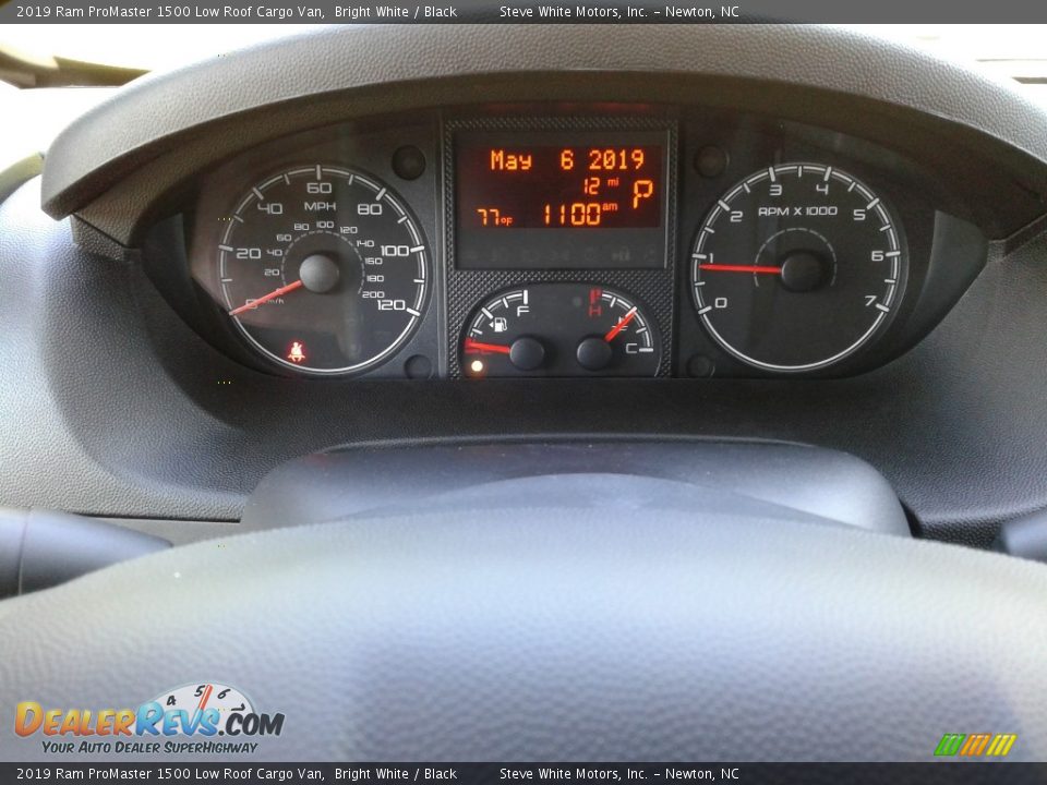 2019 Ram ProMaster 1500 Low Roof Cargo Van Bright White / Black Photo #18