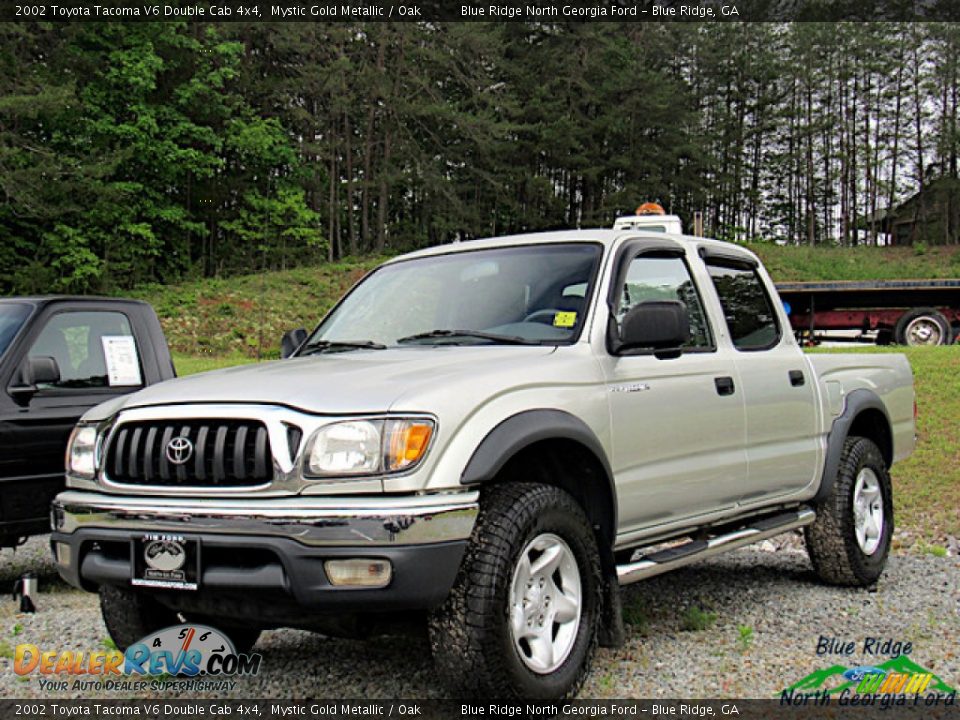 2002 Toyota Tacoma V6 Double Cab 4x4 Mystic Gold Metallic / Oak Photo #1