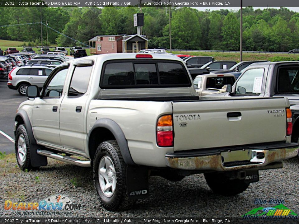 2002 Toyota Tacoma V6 Double Cab 4x4 Mystic Gold Metallic / Oak Photo #3