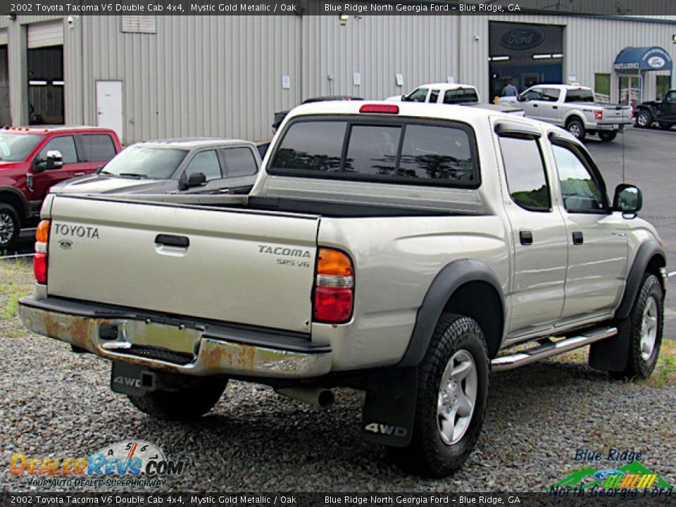 2002 Toyota Tacoma V6 Double Cab 4x4 Mystic Gold Metallic / Oak Photo #4