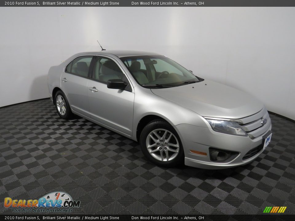 2010 Ford Fusion S Brilliant Silver Metallic / Medium Light Stone Photo #2