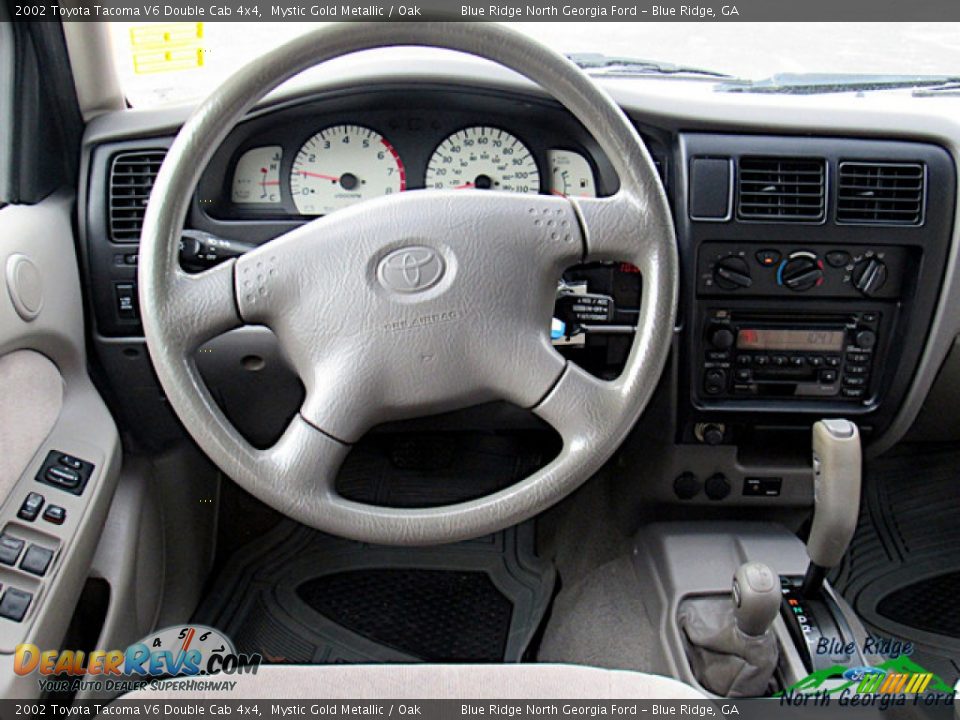 2002 Toyota Tacoma V6 Double Cab 4x4 Mystic Gold Metallic / Oak Photo #13