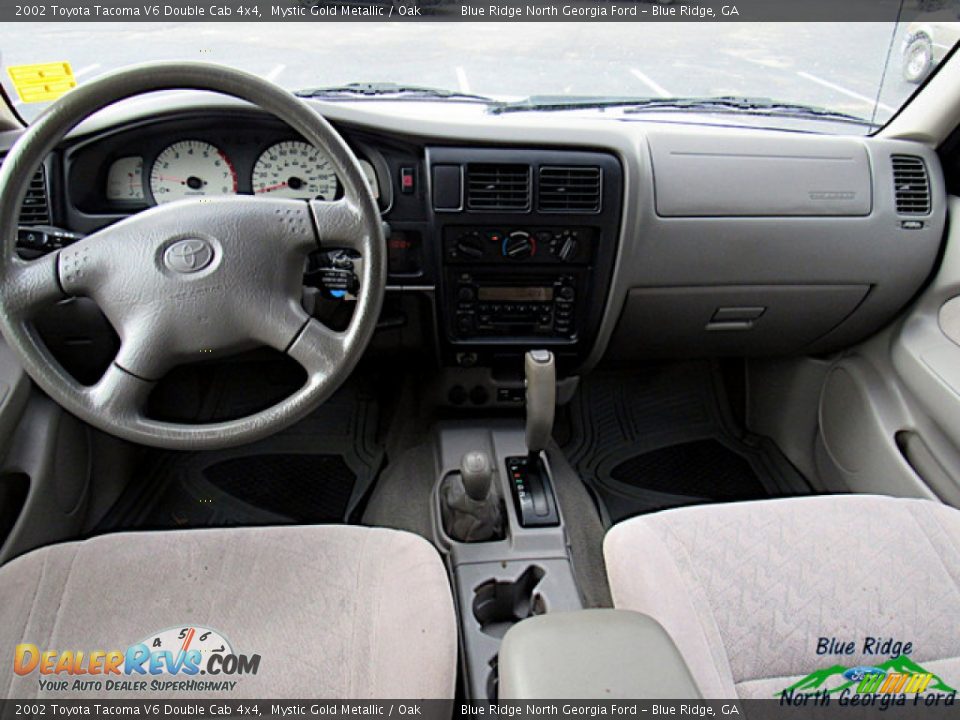 2002 Toyota Tacoma V6 Double Cab 4x4 Mystic Gold Metallic / Oak Photo #14