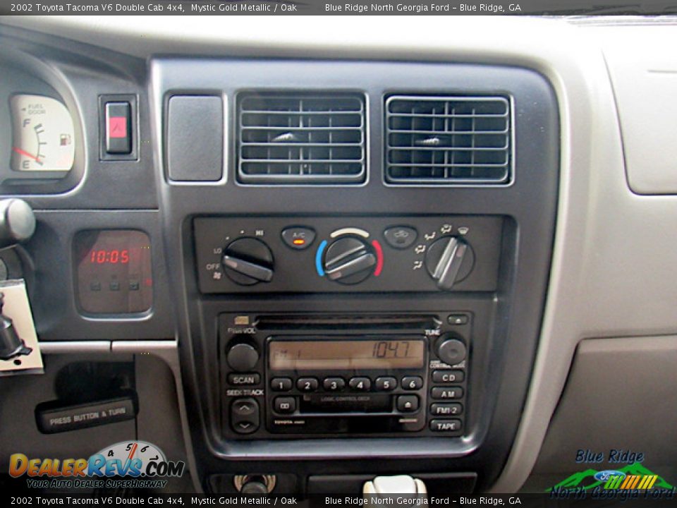 2002 Toyota Tacoma V6 Double Cab 4x4 Mystic Gold Metallic / Oak Photo #16