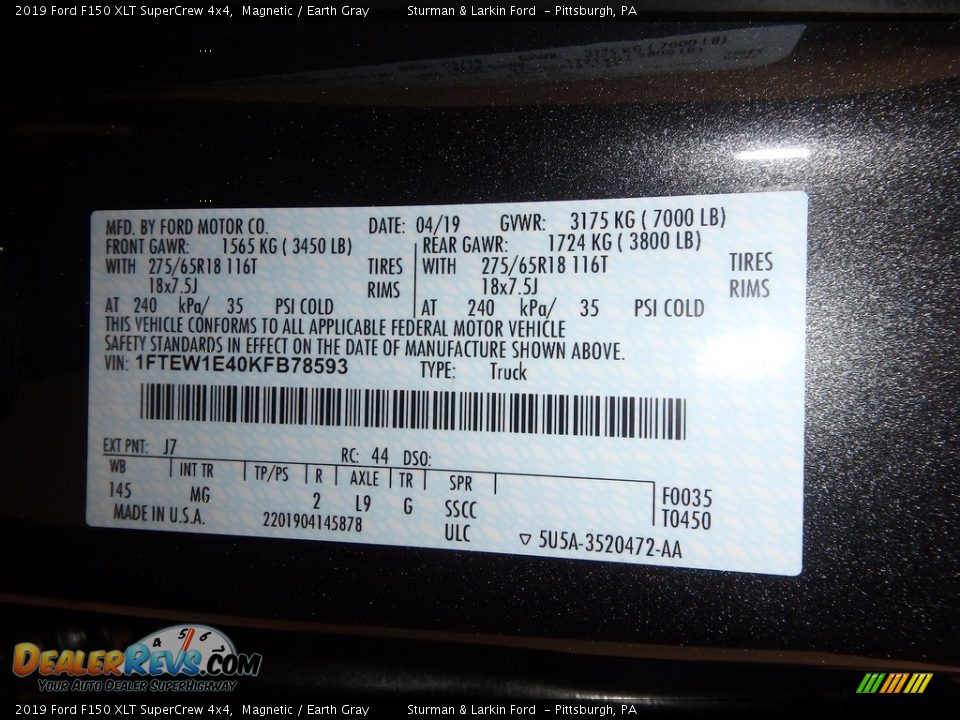 2019 Ford F150 XLT SuperCrew 4x4 Magnetic / Earth Gray Photo #11