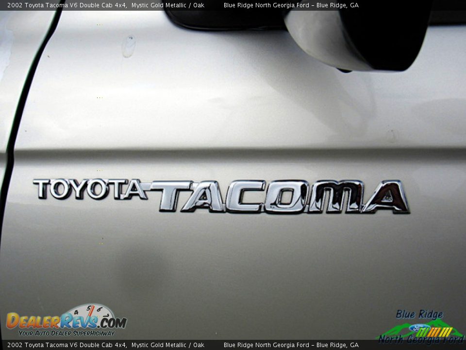 2002 Toyota Tacoma V6 Double Cab 4x4 Mystic Gold Metallic / Oak Photo #19