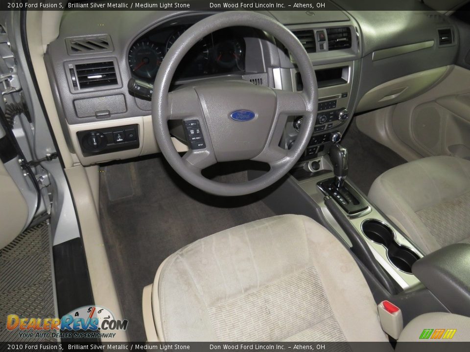 2010 Ford Fusion S Brilliant Silver Metallic / Medium Light Stone Photo #17