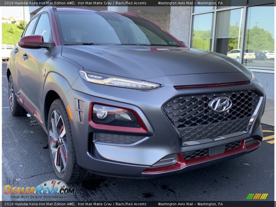 2019 Hyundai Kona Iron Man Edition AWD Iron Man Matte Gray / Black/Red Accents Photo #1