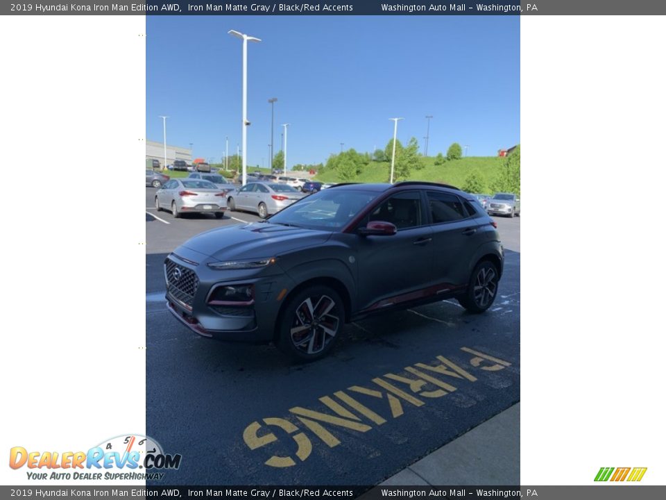 2019 Hyundai Kona Iron Man Edition AWD Iron Man Matte Gray / Black/Red Accents Photo #7
