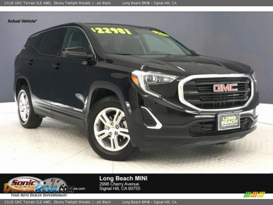 2018 GMC Terrain SLE AWD Ebony Twilight Metallic / ­Jet Black Photo #1