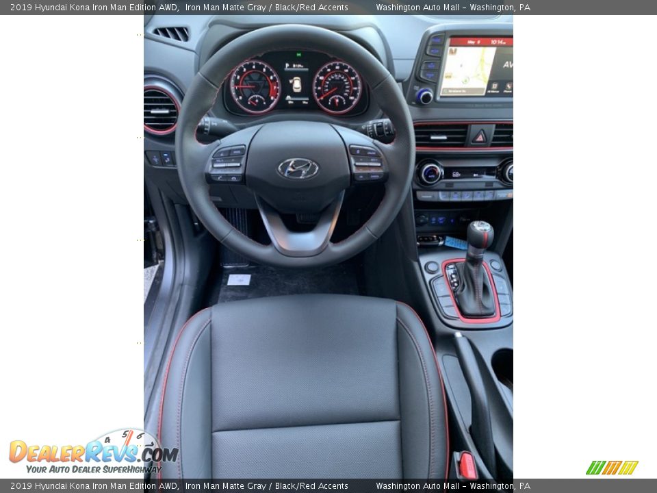 Black/Red Accents Interior - 2019 Hyundai Kona Iron Man Edition AWD Photo #12