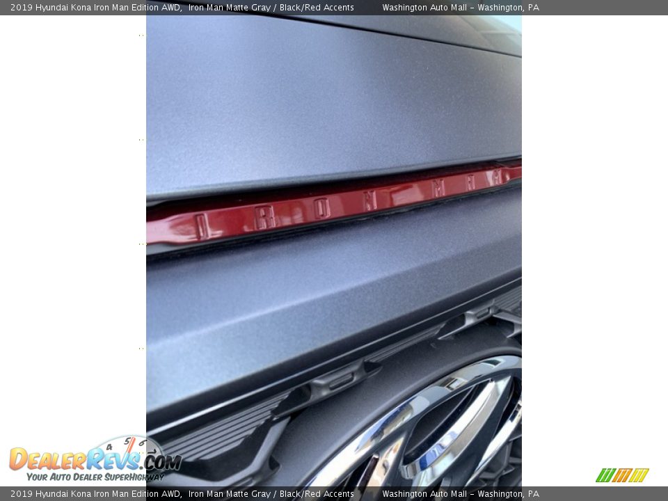 2019 Hyundai Kona Iron Man Edition AWD Iron Man Matte Gray / Black/Red Accents Photo #36