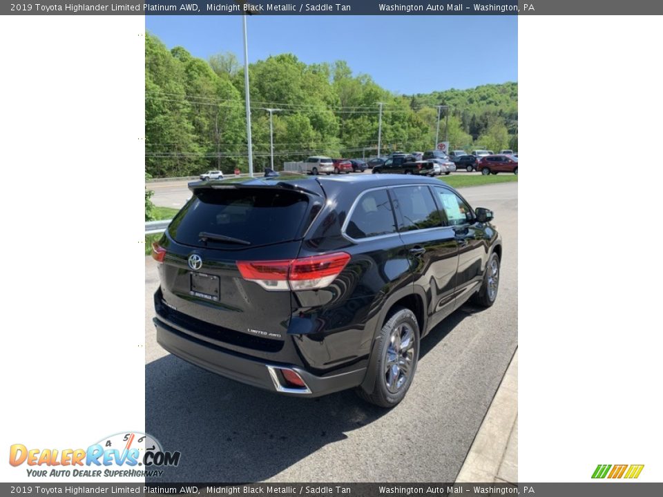 2019 Toyota Highlander Limited Platinum AWD Midnight Black Metallic / Saddle Tan Photo #4