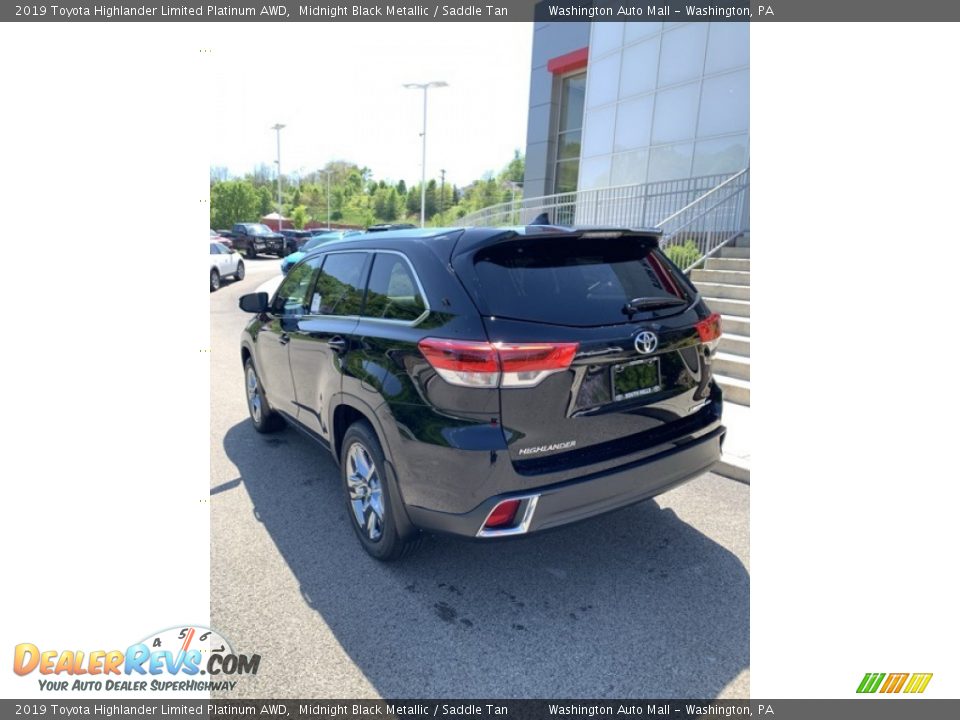 2019 Toyota Highlander Limited Platinum AWD Midnight Black Metallic / Saddle Tan Photo #6