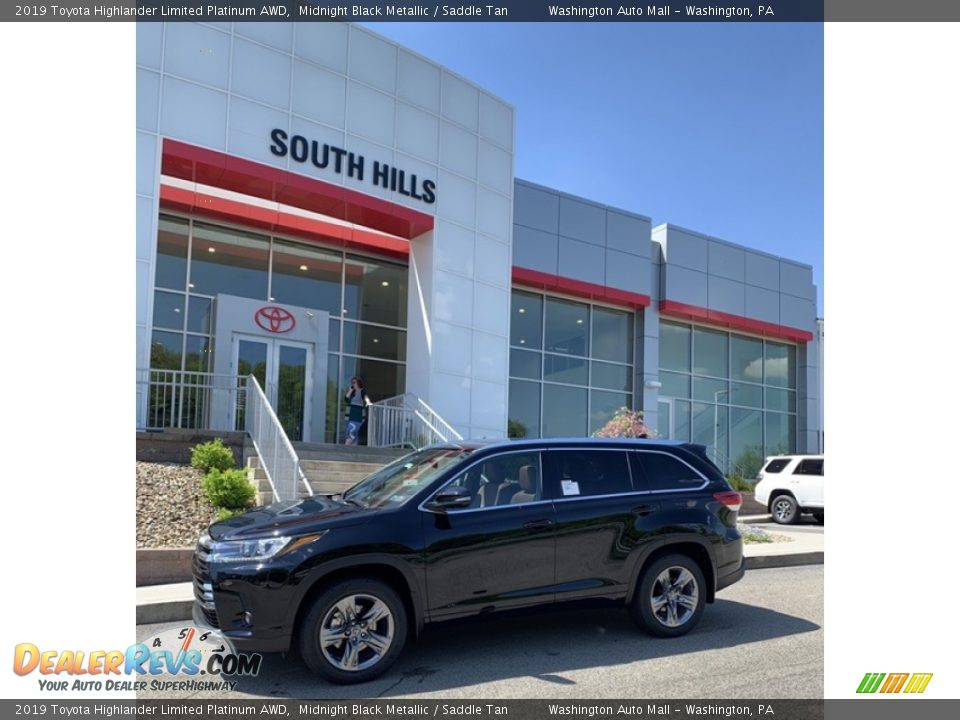 2019 Toyota Highlander Limited Platinum AWD Midnight Black Metallic / Saddle Tan Photo #7