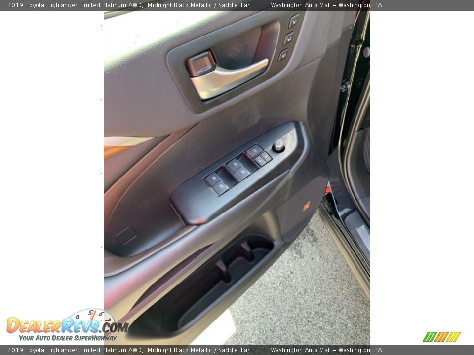 2019 Toyota Highlander Limited Platinum AWD Midnight Black Metallic / Saddle Tan Photo #9