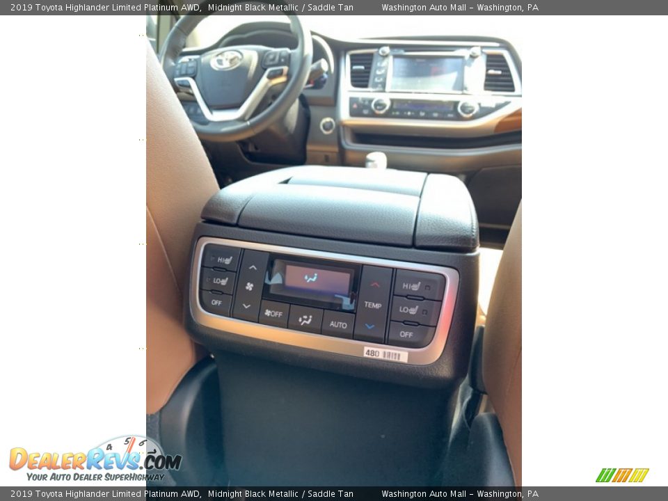 2019 Toyota Highlander Limited Platinum AWD Midnight Black Metallic / Saddle Tan Photo #30
